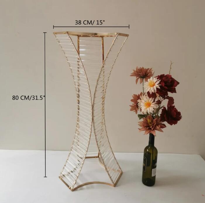 Acrylic Wedding Centerpiece Crystal Table Centerpieces 80 CM Pillar Road Leads Party Vase Diy Decoration