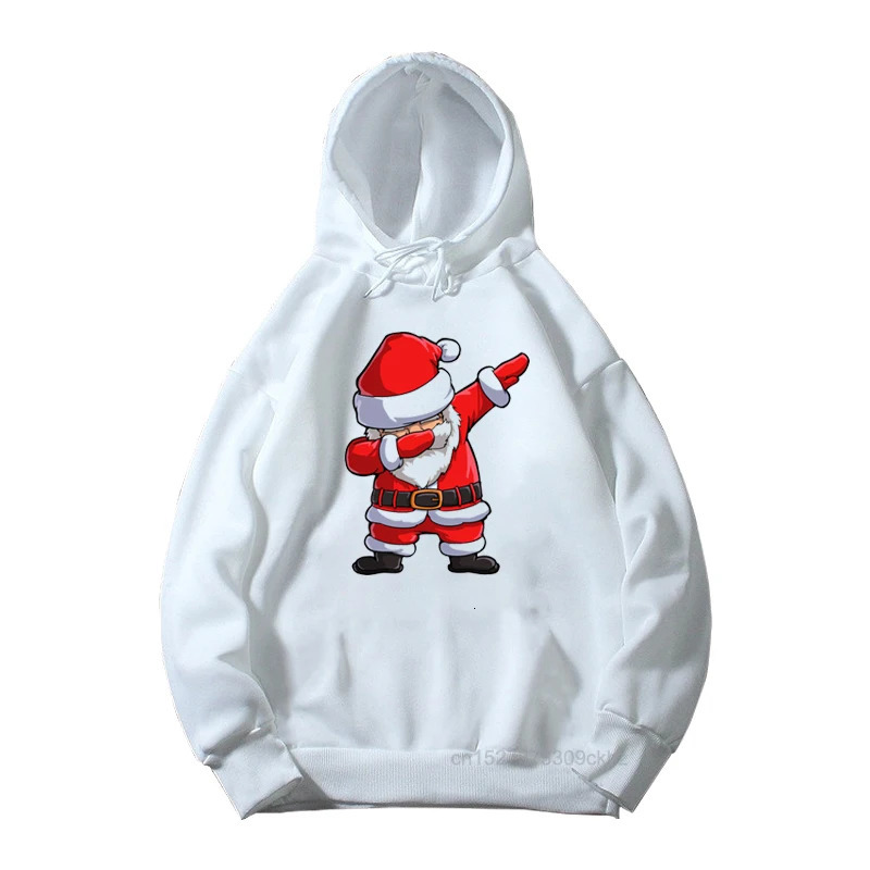 Hoodies Sweatshirts Children'S Merry Christmas White Hoodies Boy/Girl Xmas Party Cute Sweatshirt Santa Claus And Deer Print Fashion Clothes For K