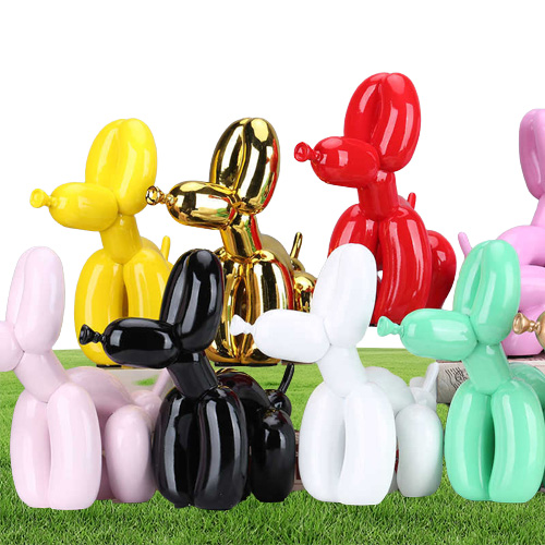 Creative Poop Dog Animals Statue Squat Balloon Art Sculpture Crafts Desktop Decors Ornaments Resin Home Decor Accessories 2108044622315