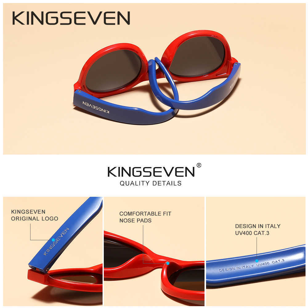 Sunglasses KINGSEVEN Square Polarized Kids Sunglasses Safety Children Sun Glasses Lightly Fashion Boys Girls Shades Eyewear UV400 Z0408