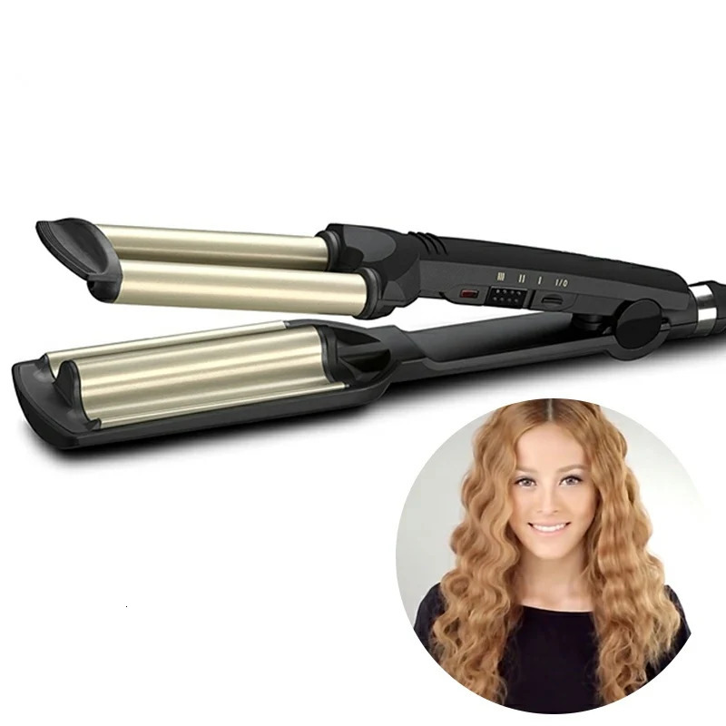 Curling Irons Hair Crimper Curling Iron Ceramic Crimpers Wavers Curler Wand Fast Heating 3 Barrels Hair Waver Tools for All Types of Hair 231109
