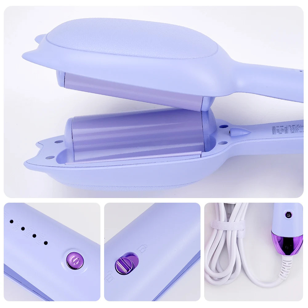 Curling Irons Faers Hair Curler Negative Ions Ceramic Splint Hair Waver Iron Deep Egg Rolls Portable Curling Iron Wave Fast Hair Styling Tools 231109