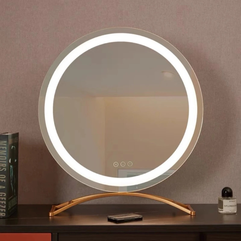 Compact Mirrors Makeup Mirror with Lights Lighted Cosmetic Vanity Mirror with Led Lights for Dressing Bedroom Tabletop Gifts for girl women 231109