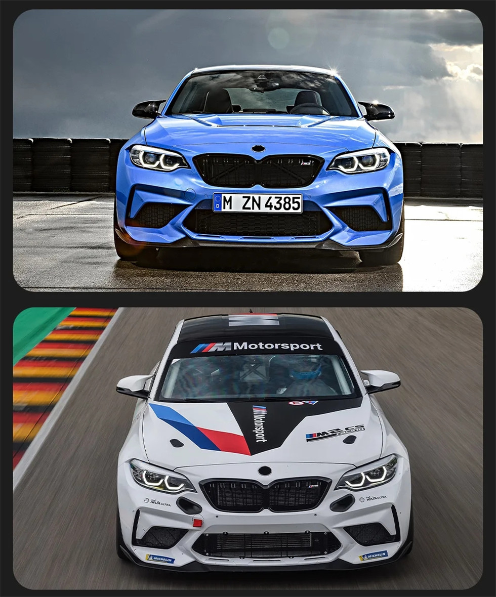 Headlight Assembly For BMW F22 2 Series Headlights LCI Angel Eye Styling LED Daytime Lights Dual Projector DRL Light