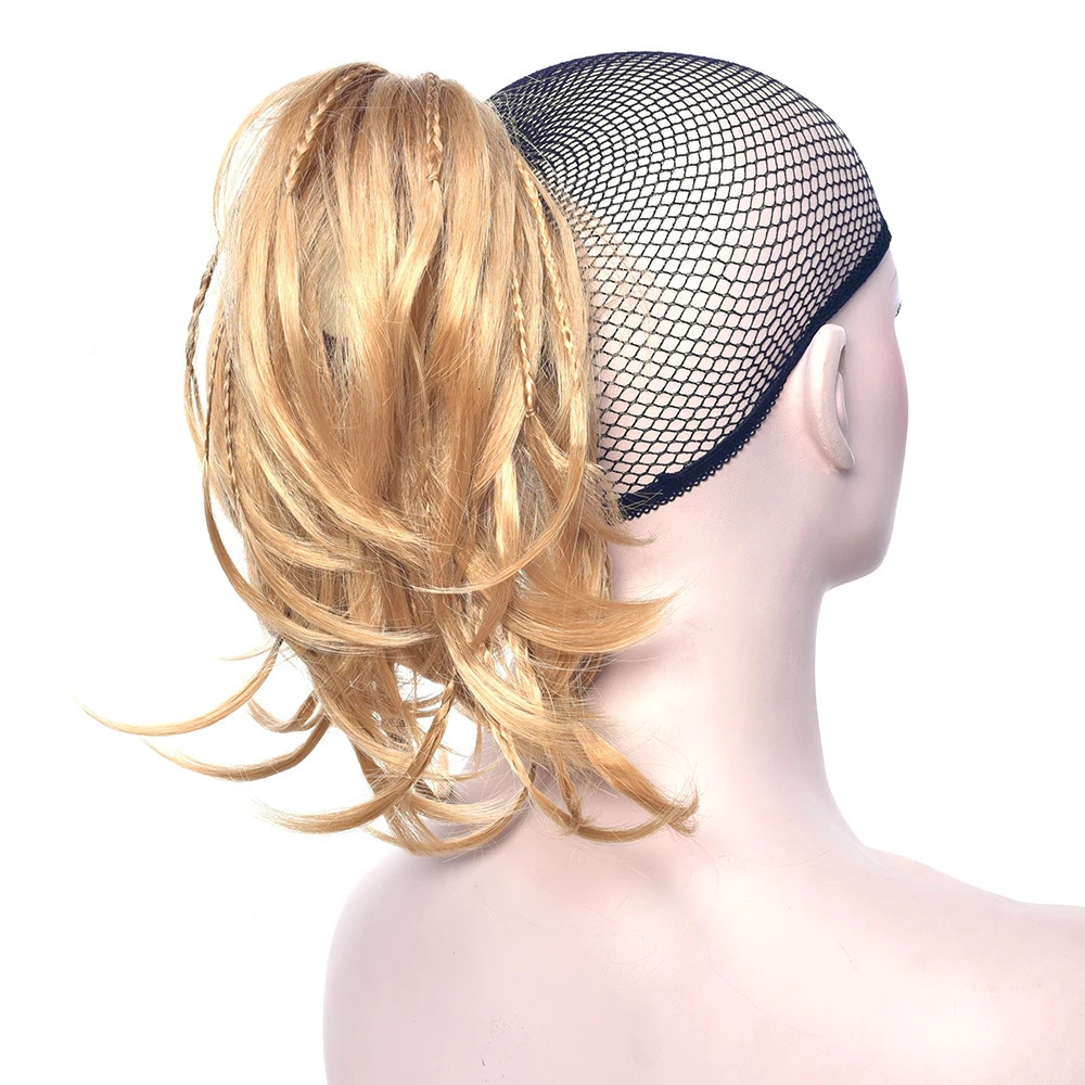 Synthetic Wigs Soowee Women's Hairpiece Synthetic Hair Blonde Black Brown Clip In Hair Curly Little Tail Claw Ponytail 231108