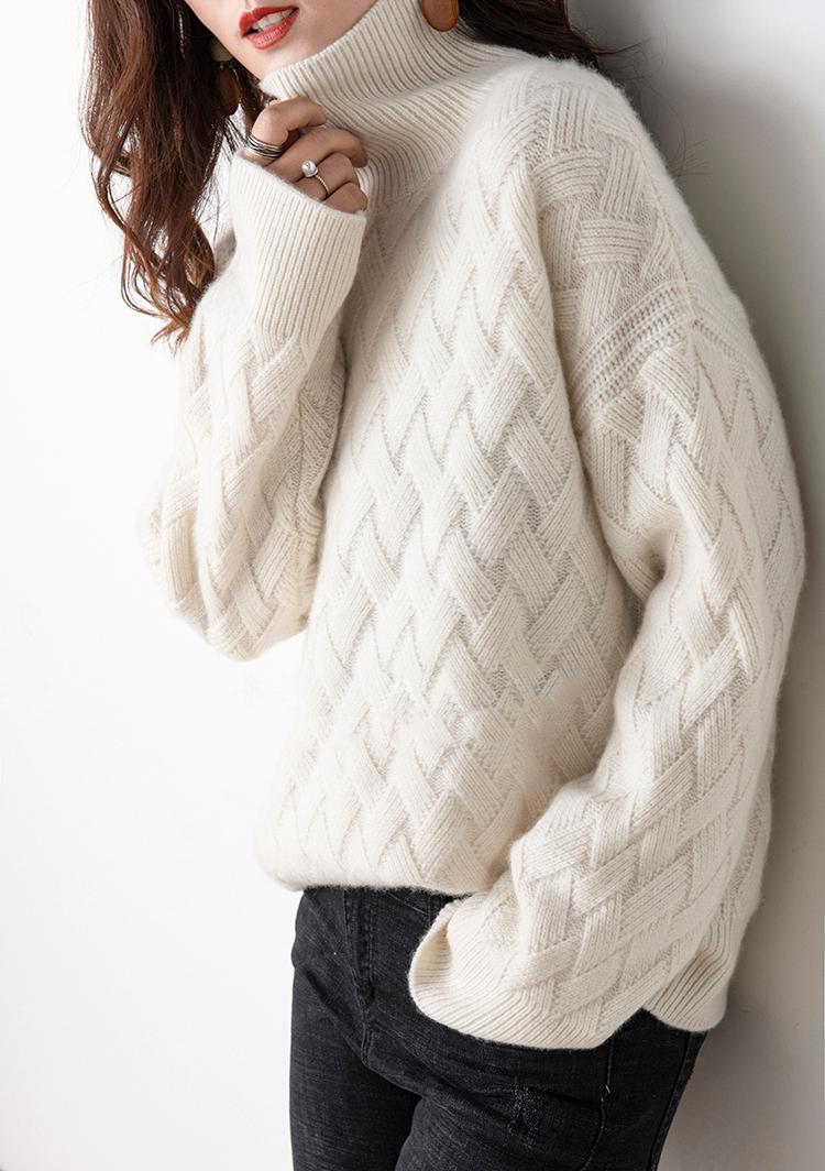 Womens Sweaters Cashmere Sweater Women Turtleneck Pure Color Knitted Pullover Loose Large Size WomenWomens