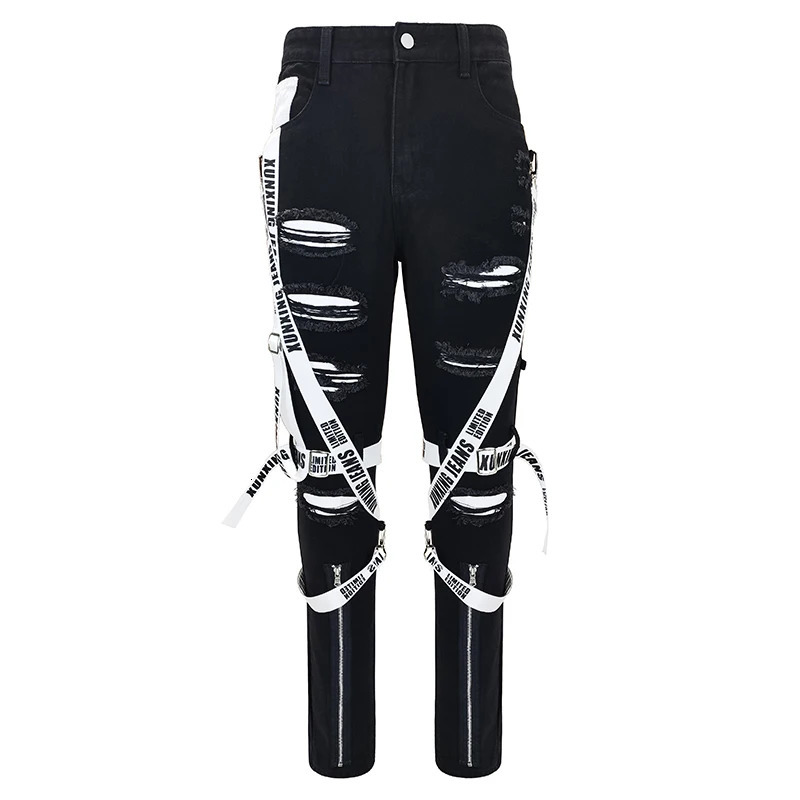 Men's Jeans Fall Men's Jeans Skinny Slim Straight Pants Fashion Black Youth Street Pants Trend Ripped Cargo Pants White Summer 231109