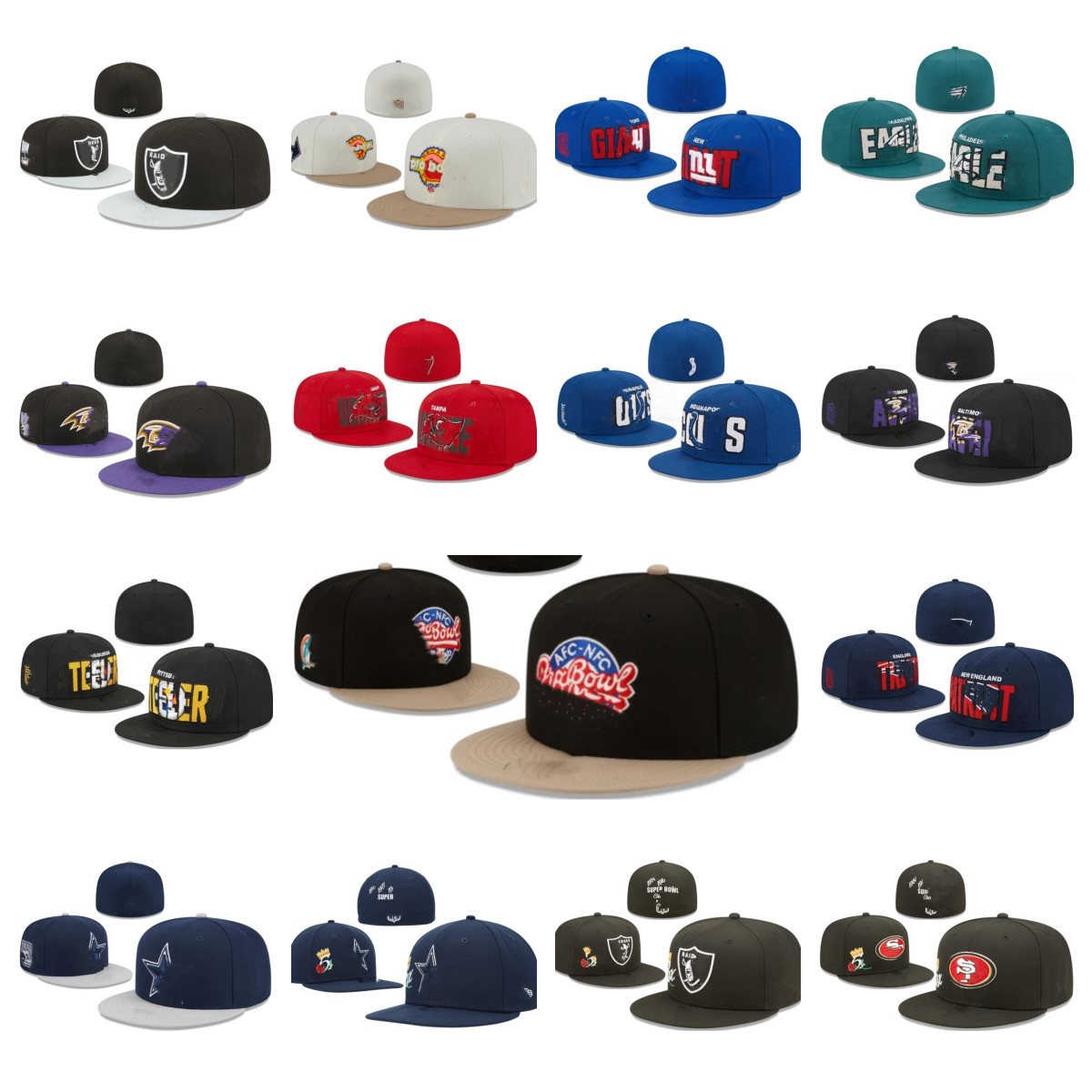 2023 Newest Fitted hats Flat Ball Casual Designer size hat All Teams Logo Baseball football Caps letter Embroidery Cotton flex Beanies Sport Full Closed outdoors hat