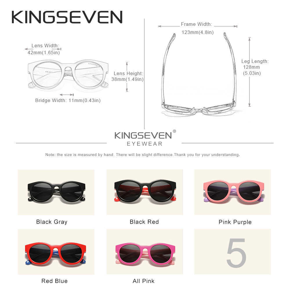 Sunglasses KINGSEVEN Square Polarized Kids Sunglasses Safety Children Sun Glasses Lightly Fashion Boys Girls Shades Eyewear UV400 Z0408