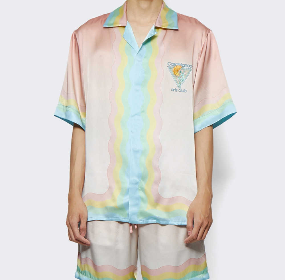 Casablanca Designer Shirt 2023ss Goddess Flower Orange Couple White Twill Silk Shirt Casablanc, White2
Casablanca Designer Shirt 2023ss Goddess Flower Orange Couple White Twill Silk Shirt Casablanc, White2