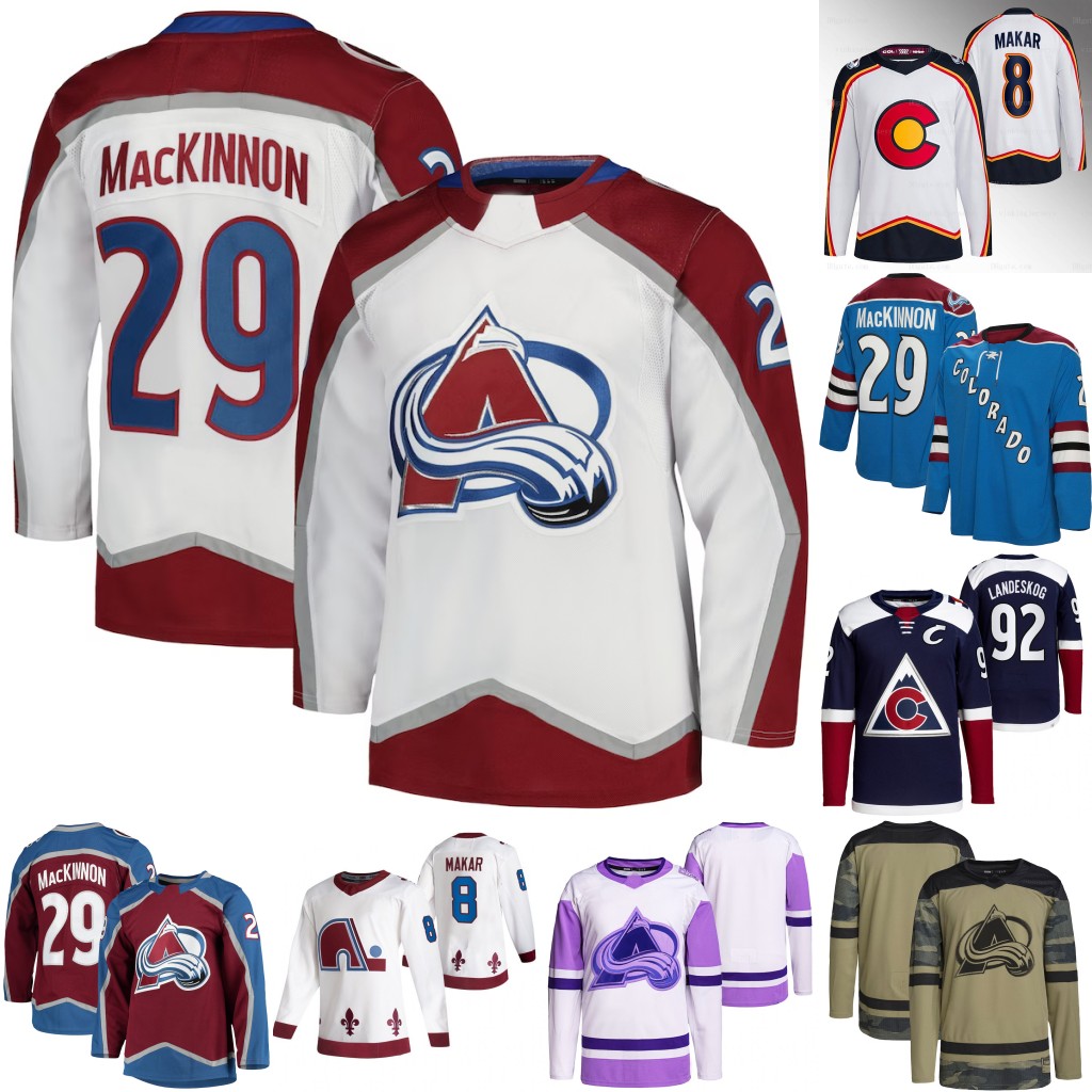 2023 Reverse Retro Avalanche Jerseys Hockey Calum Ritchie Nathan MacKinnon Mikko Rantanen Keith Kinkaid Pavel Francouz Justus Annunen Samuel Girard Erik Johnson