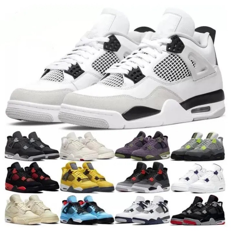2023 Jorda 4 Basketball Shoes Jumpman Military Black Cat 4s Sneakers J4 Red Thunder Infrared Offs White Oreo Jorden 4 Sports Trainers Violet Ore, 40-47
2023 Jorda 4 Basketball Shoes Jumpman Military Black Cat 4s Sneakers J4 Red Thunder Infrared Offs White Oreo Jorden 4 Sports Trainers Violet Ore, 40-47