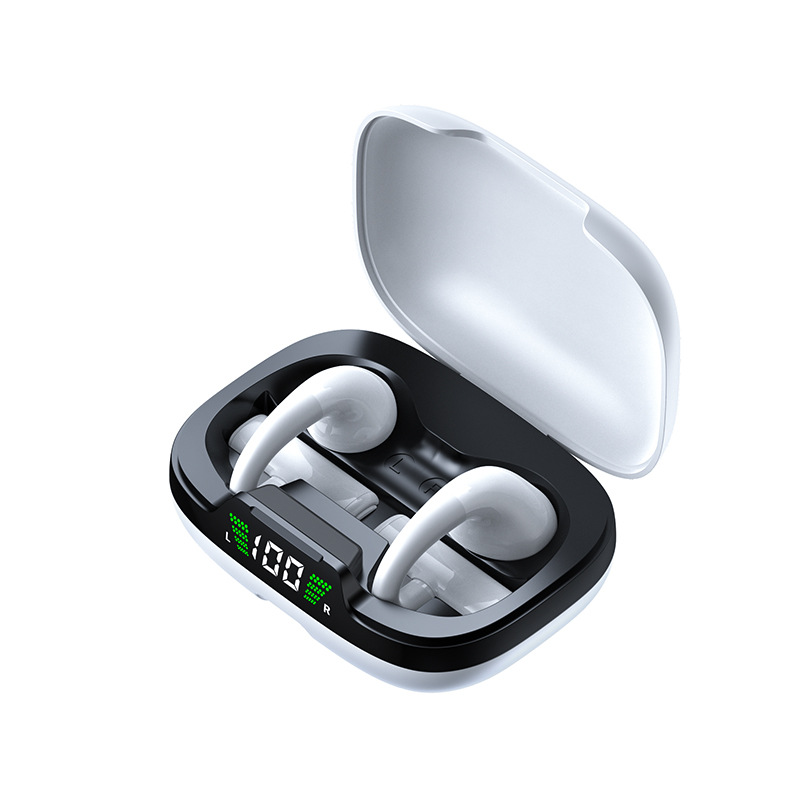 TWS Bluetooth headphone Clip-on type Earphone JR03 Tws Earbuds Microphone Wireless Earphone LED display high Quality Headphone Sport Earphone