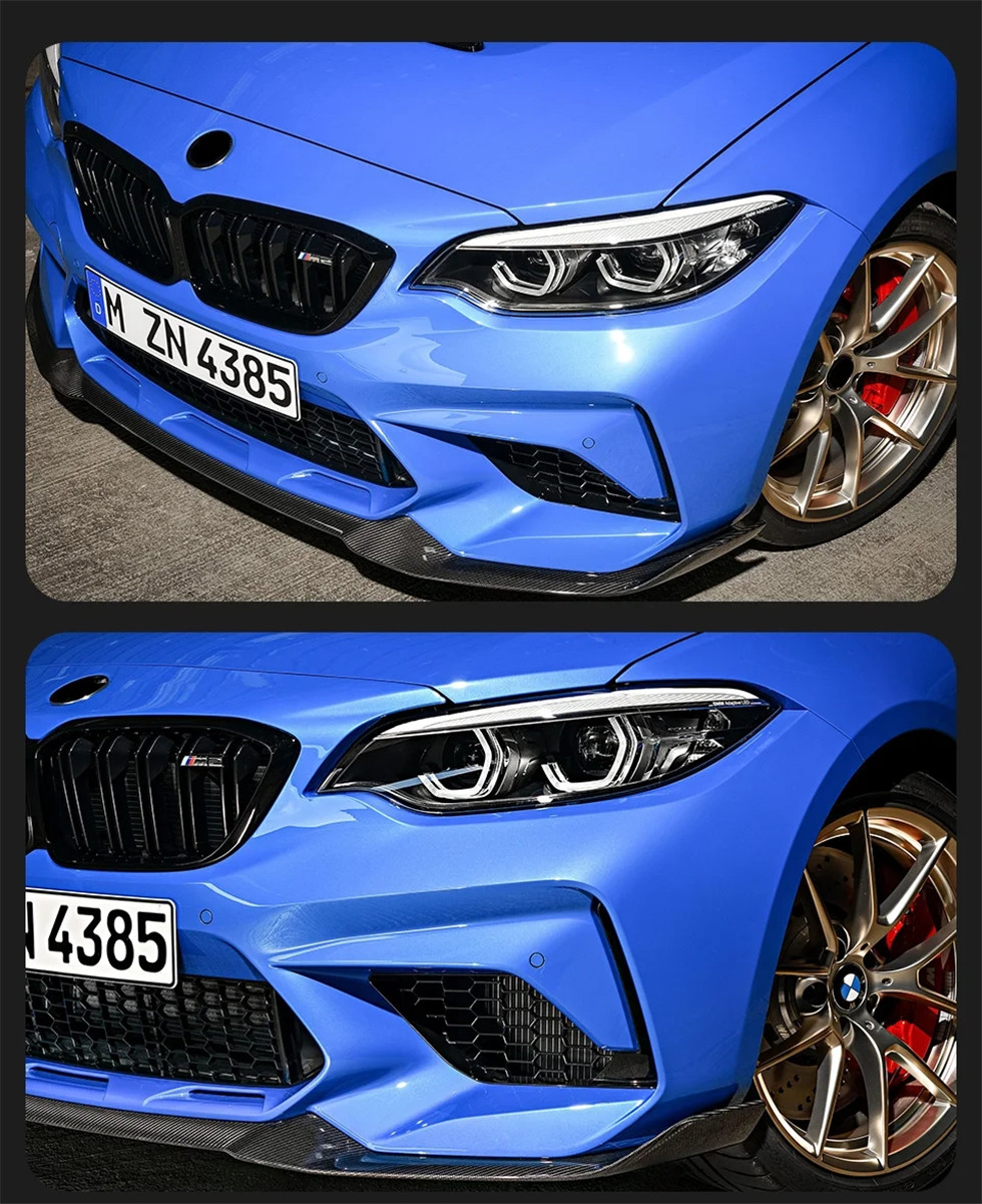 Headlight Assembly For BMW F22 2 Series Headlights LCI Angel Eye Styling LED Daytime Lights Dual Projector DRL Light