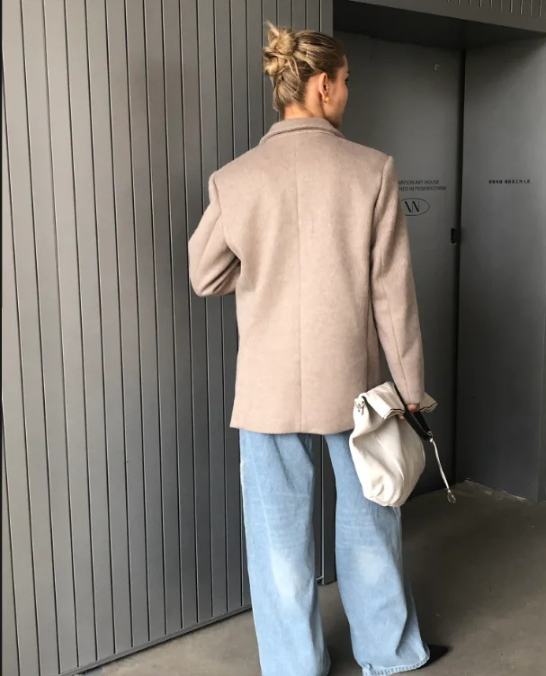 Women's Jackets 2023 Fall Autumn Winter Women Fashion Basic Wool Jacket Blazer 231109