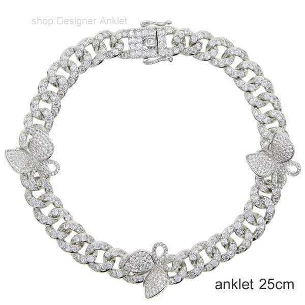 Anklets Rose Silver Color Cz Cuban Leg Chain Fashion Women Bling Iced Out Link Pink Butterfly Jewelry 6 NC97
Anklets Rose Silver Color Cz Cuban Leg Chain Fashion Women Bling Iced Out Link Pink Butterfly Jewelry 6 NC97