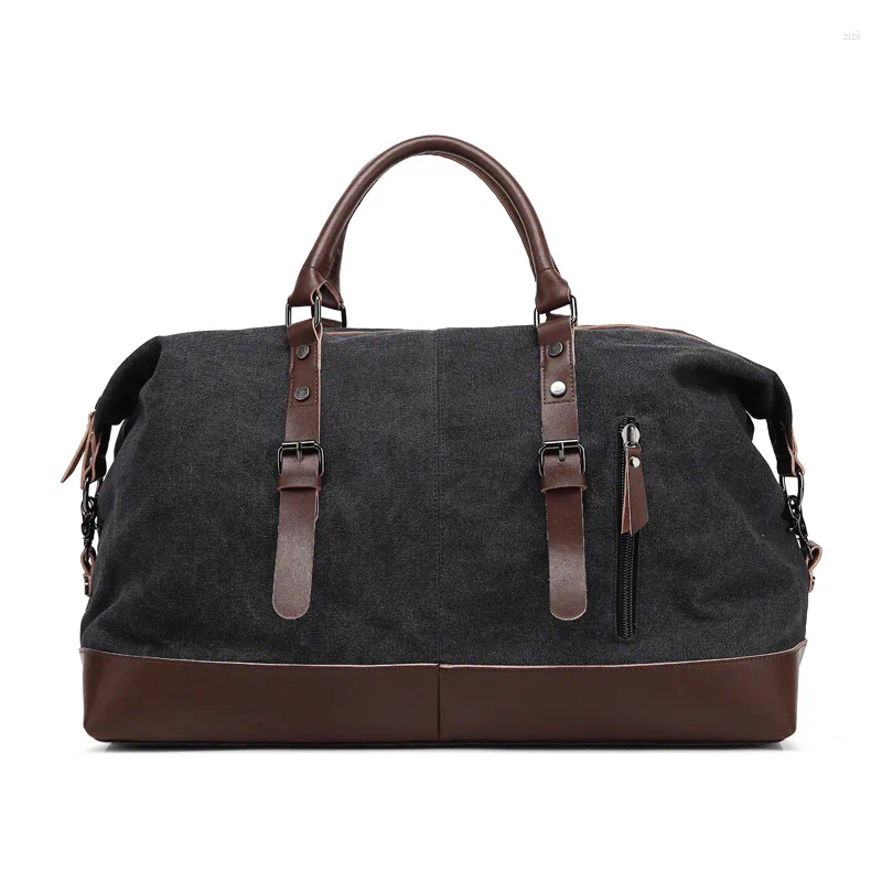 Duffel Bags Unisex Large Capacity Travel Bag Luggage Casual Canvas One Shoulder Messenger Handbag Dual Use