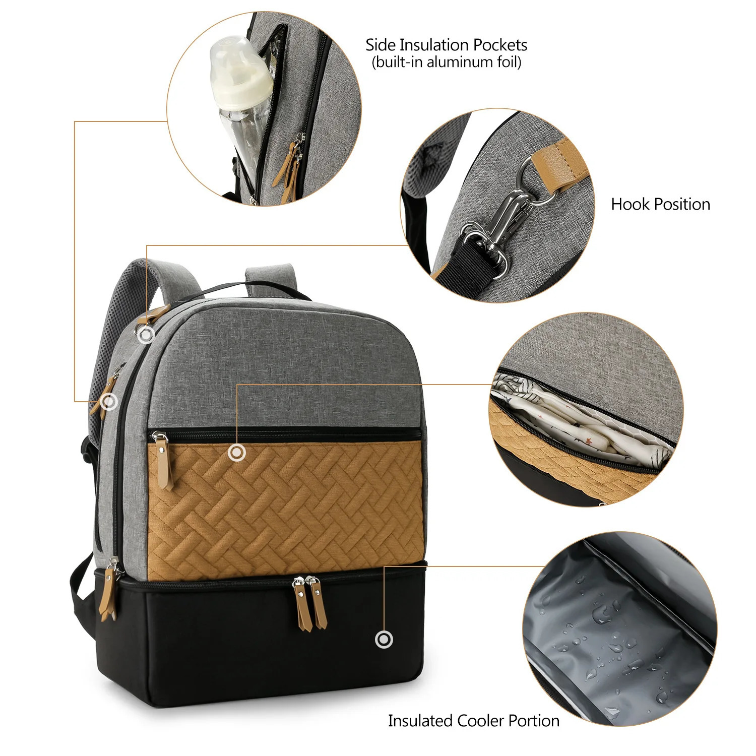 Diaper Bags Baby Bag Diaper Bag Backpack Baby Bottle Bag for Parents Stylish Baby Bag OrganizerSophisticated and Spacious Backpack 231108