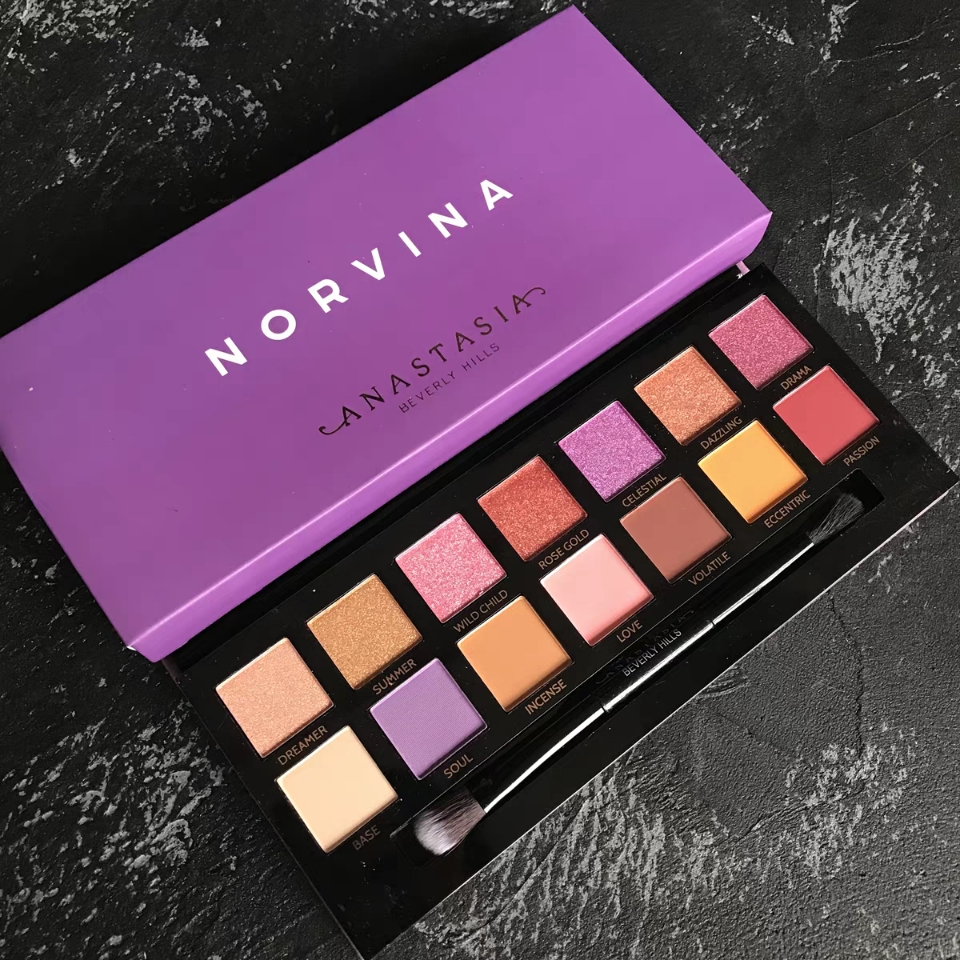 anastasia beverly hills NORVINA modern Renaissance Prism soft glam matte waterproof makeup 14 color eye shadow palette beautiful naked