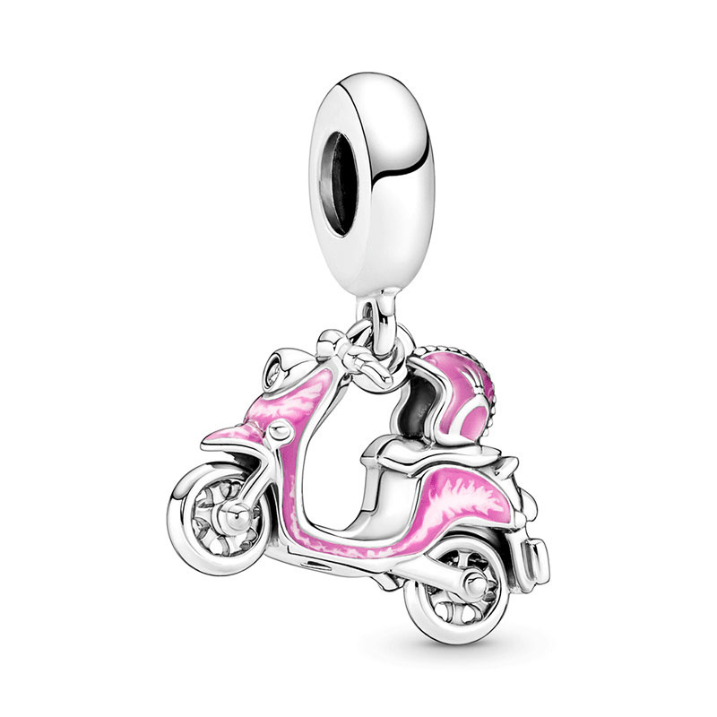 New 925 Sterling Silver Little Turtle Cherry Chameleon Charm Pendant Fit S925 Snake Bracelet Women Jewelry Gift DIY