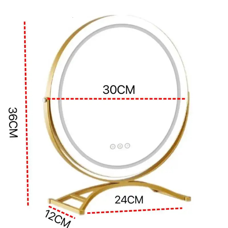 Compact Mirrors Makeup Mirror with Lights Lighted Cosmetic Vanity Mirror with Led Lights for Dressing Bedroom Tabletop Gifts for girl women 231109