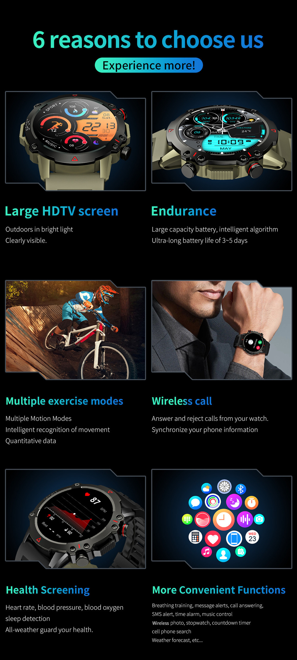 TF10 PRO Smartwatch Men BT Call 1.53inch Screen IP67 Waterproof Heart Rate Blood Oxygen Sport Tracker Reloj Smart Watch Hombre free shipping