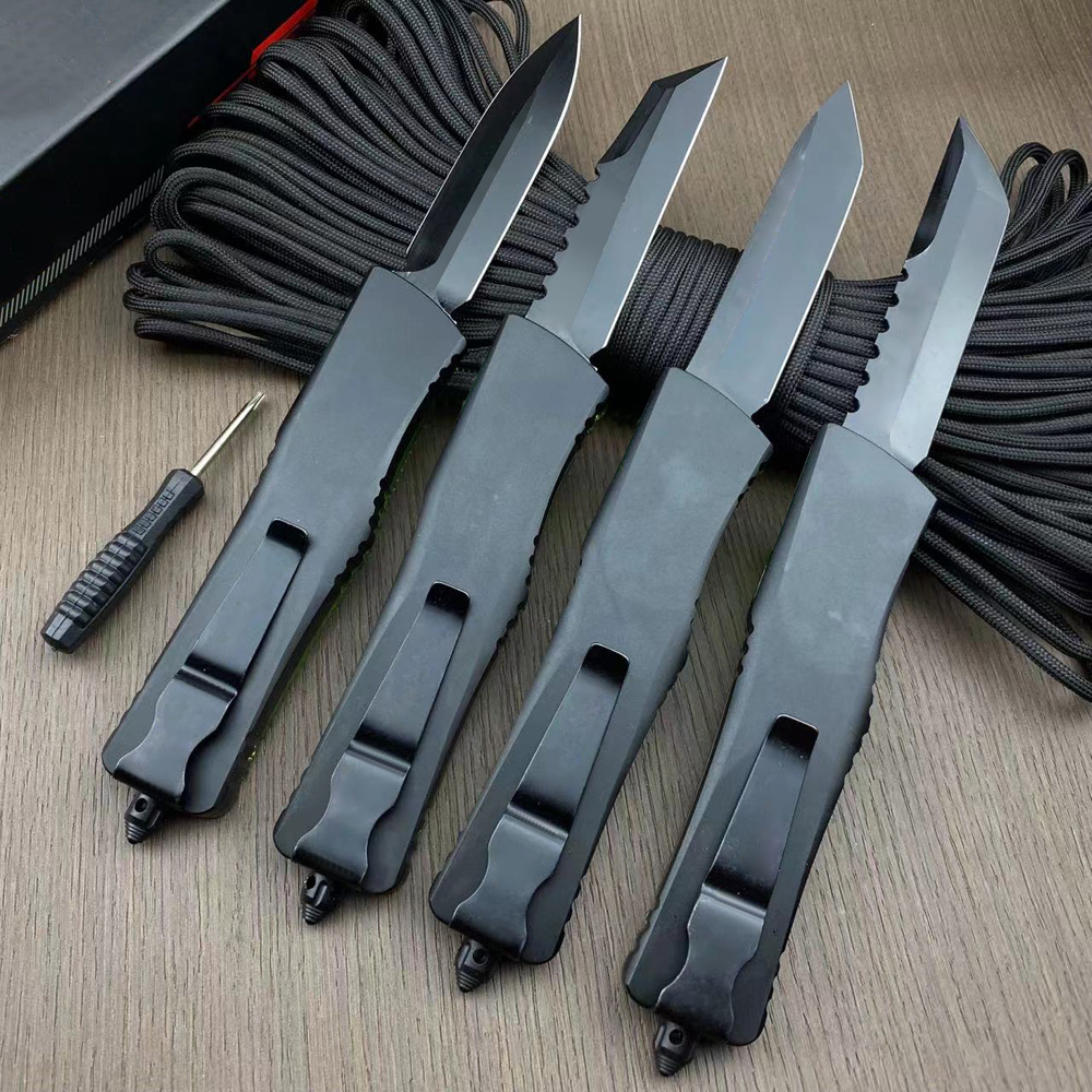 High End A11 Tactical D2 Titanium Coating Blade CNC Aviation Aluminum/Ultem Handle EDC Pocket knife Gift knives with Nylon Sheath
