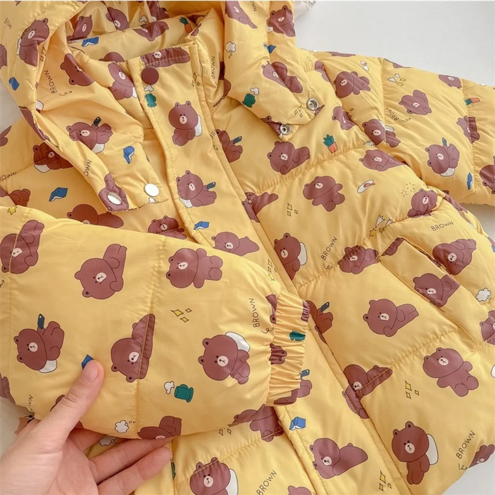 Jackets Children's Outwear Cartoon Winter Coat Velvet Cotton-padded Parkas For Boys And Girls Casual And Wram 231109