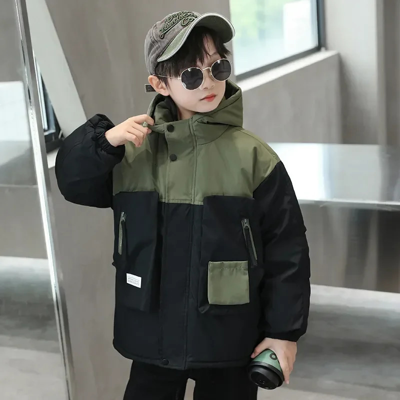 Jackets Autumn Winter Outdoors Hooded Jackets Boys Waterproof Jacket Children's Outwears Clothing Windbreaker Coats 231109