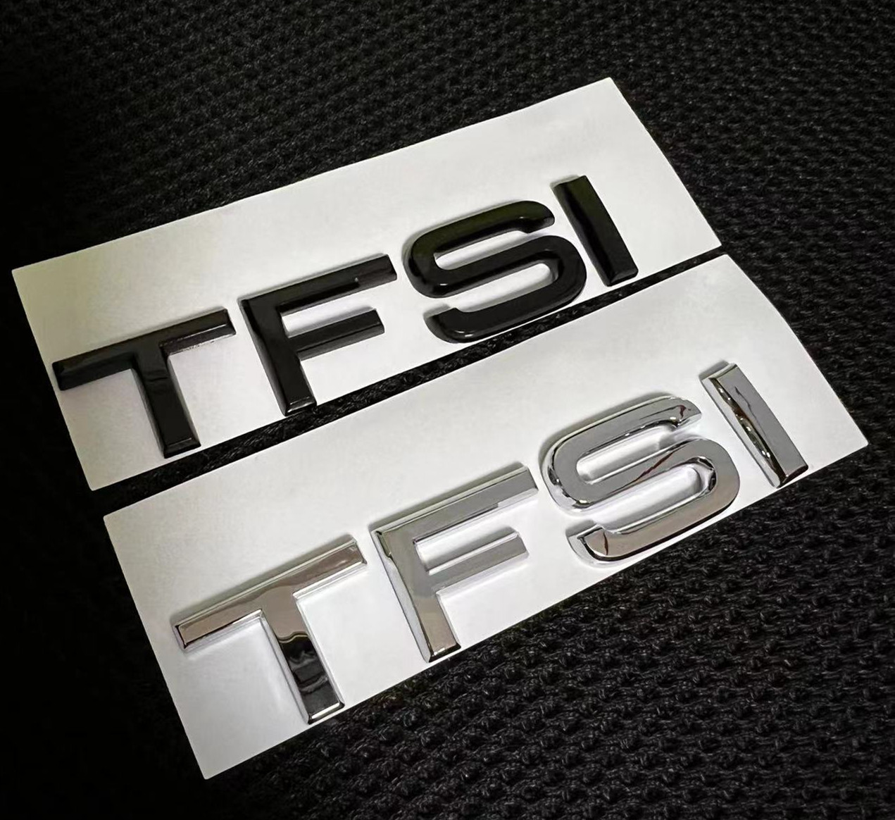 TFSI Badge For Audi A1 A3 A4 A5 A6 A6L A7 A8 S3 S6 Q3 Q5 Q7 TT S RS 3D Chrome Glossy Black Rear Letter Emblem Sticker Good Quality
