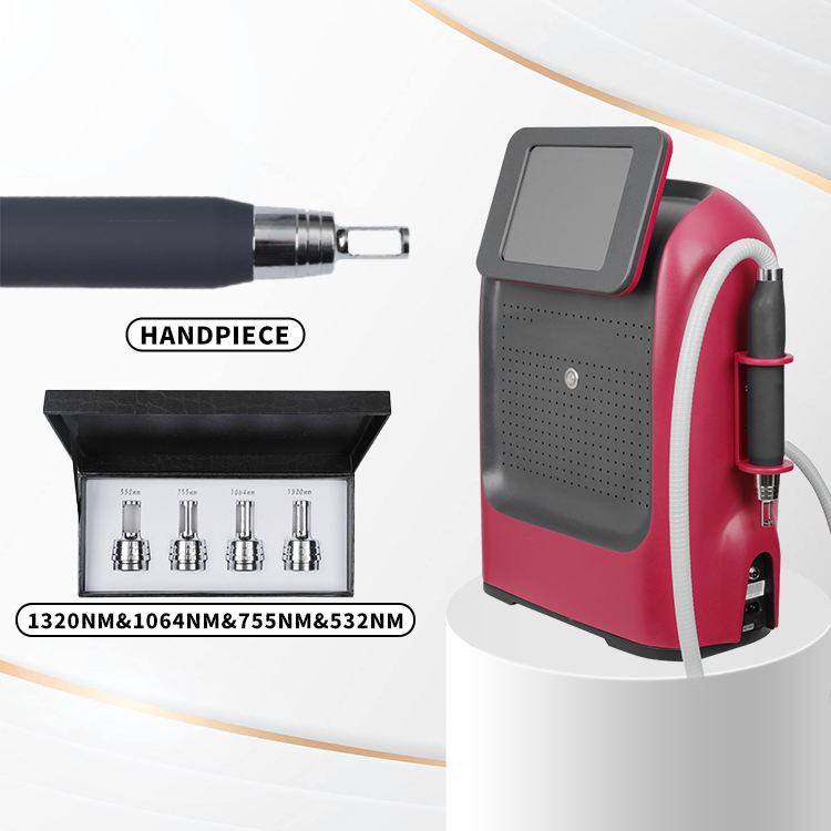 Multifunctional Nd Yag Picosecond Laser Tattoo Remove Eyebrow Eyeline Washing Skin Cleaning Oil Reduce Device with 532nm 755nm 1064nm 1320nm 4 Changea