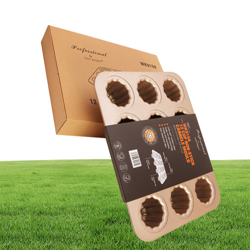 Canele Mold Cake Pan 12Cavity NonStick Cannele Muffin Bakeware Cupcake Pan for Oven Baking for Holiday and Vacations1922155