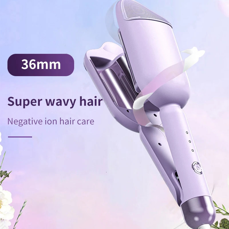 Curling Irons 36mm Water Wave Hair Curler Rolls Curling Iron Egg Roll Corrugated Wavy Styler Wand Volumizing Long Lasting Hair Styling Tool 231109