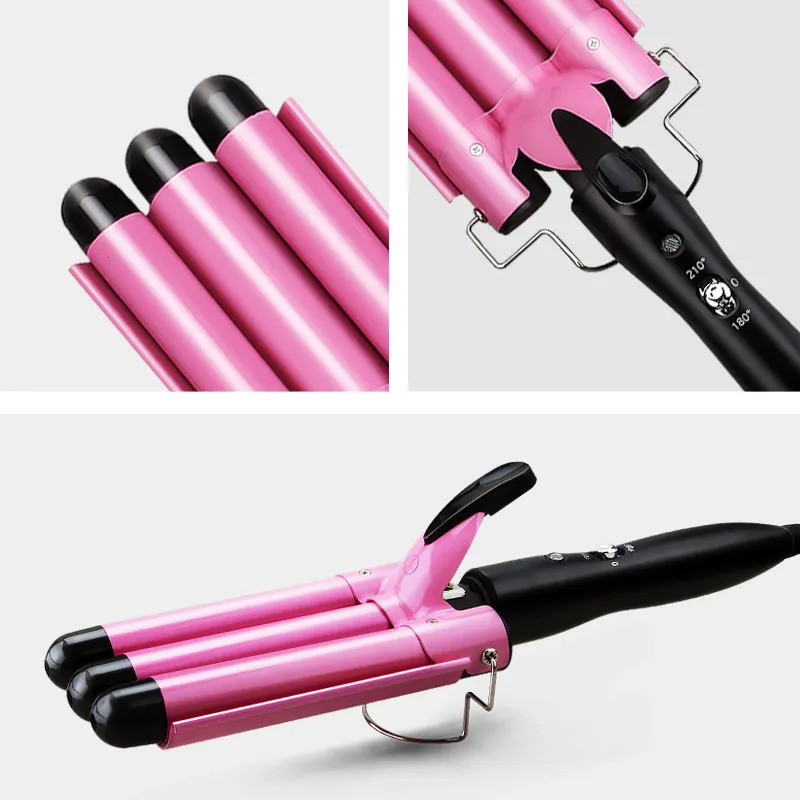 Curling Irons Hair Curling Iron Ceramic Professional Triple Barrel Hair Curler Egg Roll Hair Styling Tools Hair Styler Wand Curler Irons 231109