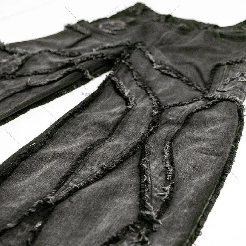 Men's Jeans Y2k Old Washed Men's Hip Hop Oversized Jeans Fashion Casual Punk Rock Loose Straight Wide Leg Pants Streetwear 231109