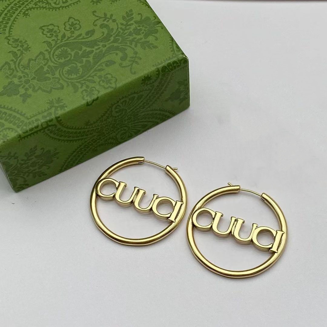 Large Hoop Earrings Brand Designer Classic 18K Gold-Plated Brass Material Letter GG Earrings Pendant ggity Earring Ladies guccie Earrings Fashion Jewelry With Box
Large Hoop Earrings Brand Designer Classic 18K Gold-Plated Brass Material Letter GG Earrings Pendant ggity Earring Ladies guccie Earrings Fashion Jewelry With Box