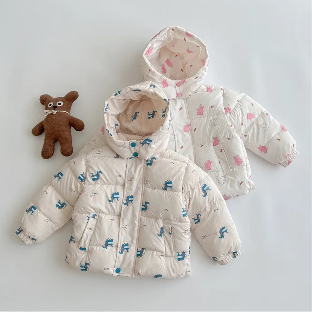 Jackets Children's Outwear Cartoon Winter Coat Velvet Cotton-padded Parkas For Boys And Girls Casual And Wram 231109