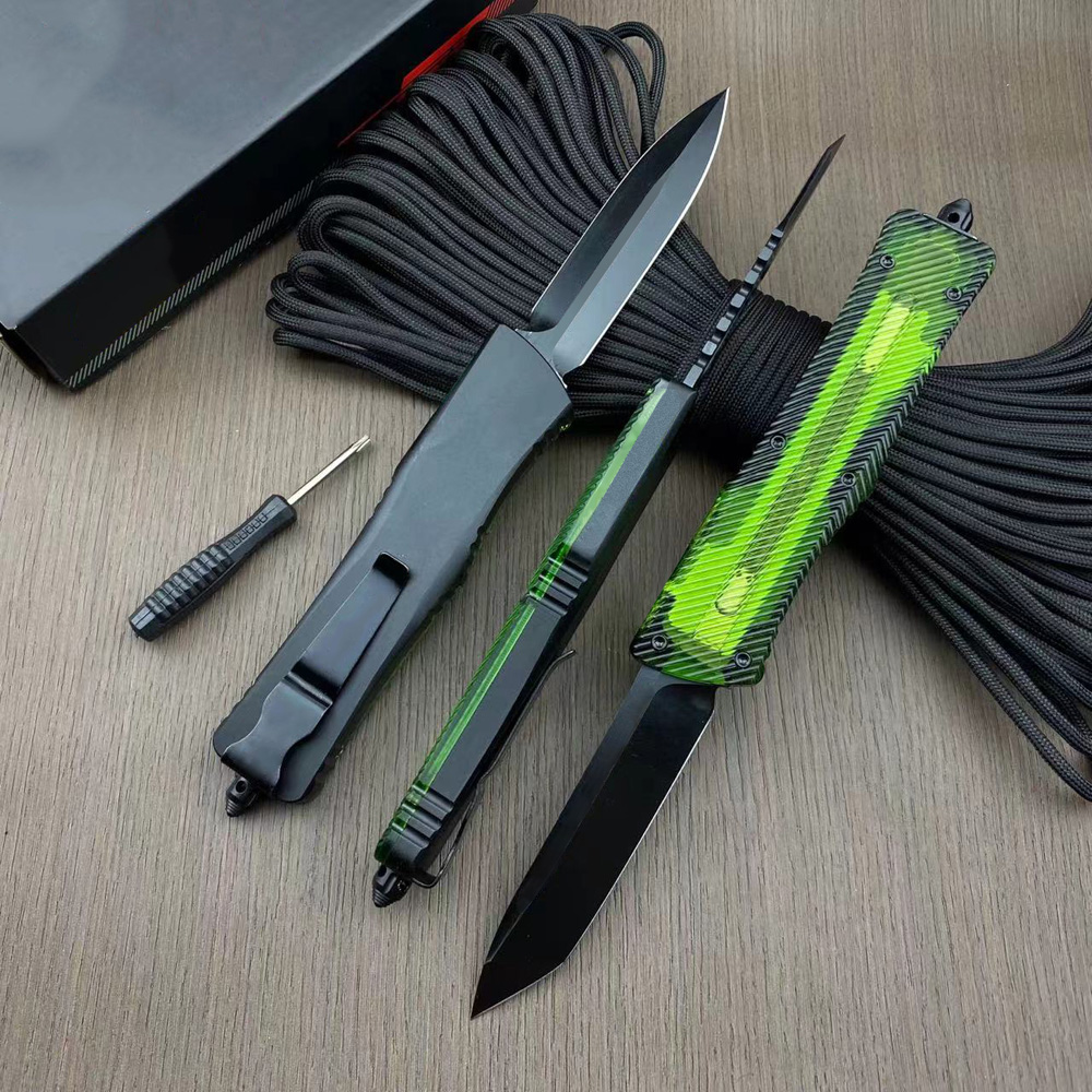High End A11 Tactical D2 Titanium Coating Blade CNC Aviation Aluminum/Ultem Handle EDC Pocket knife Gift knives with Nylon Sheath