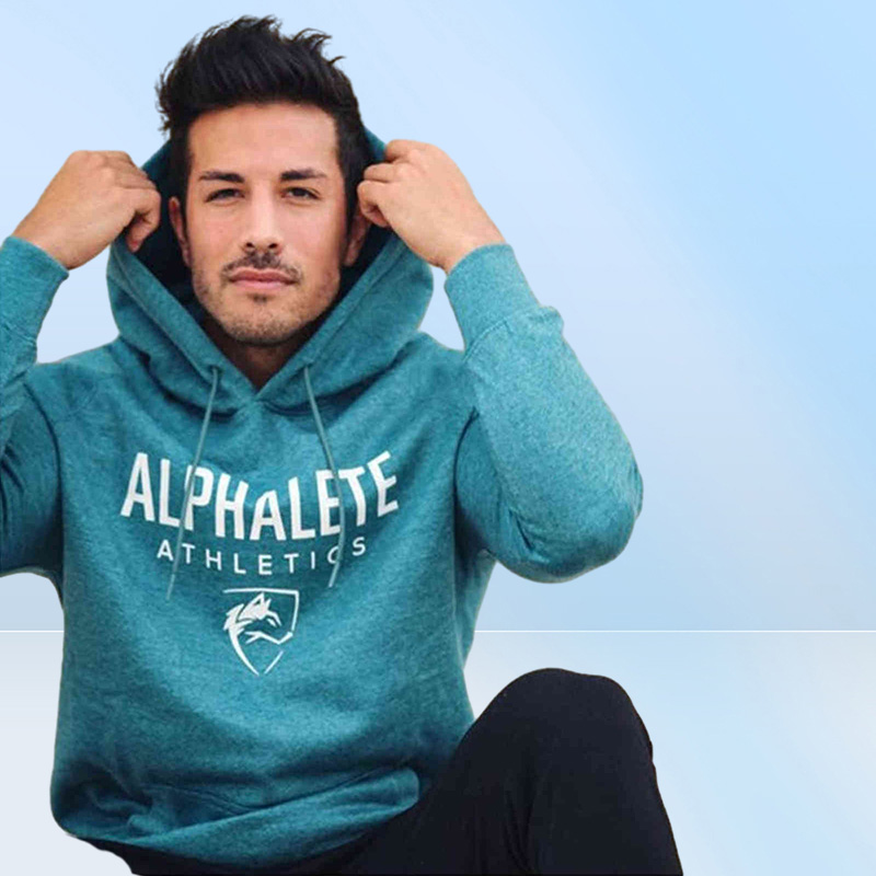 ALPHALETE Men Gyms Hoodies Gyms Fitness Bodybuilding Sweatshirt Pullover Sportswear Male Workout Hooded Jacket Clothing SH190921