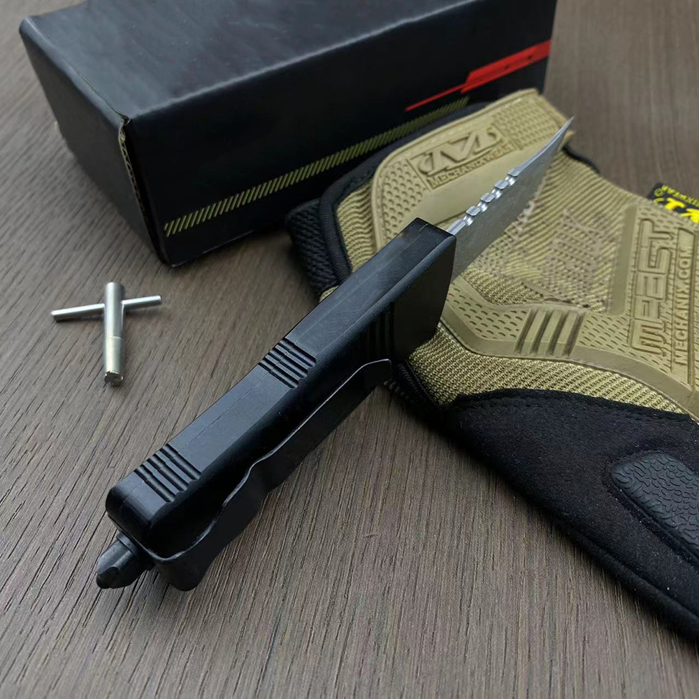 High End Small MT UT Tactical Knife VG10 Damascus Steel Blade CNC 6061-T6 Handle EDC Gift Knives With Nylon Bag