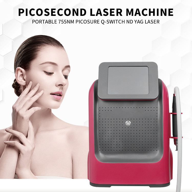 Hot Sale Portable Picosecond Laser 4 Wavelength Changeable Tattoo Eyebrows Removal Skin Rejuvenation Whitening Carbon Peeling Speckle Freckle Remover