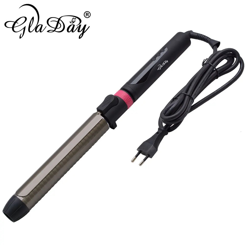 Curling Irons Professional Ceramic Hair Curler Rotating Curling Iron Wand LED Wand Curlers Hair Styling Tools 110-240V 231109