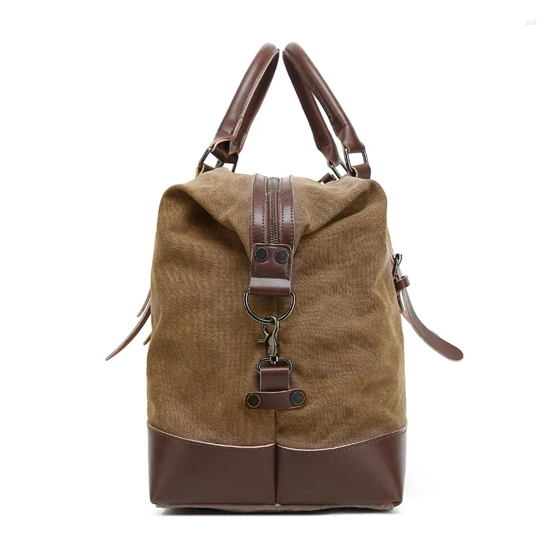 Duffel Bags Unisex Large Capacity Travel Bag Luggage Casual Canvas One Shoulder Messenger Handbag Dual Use