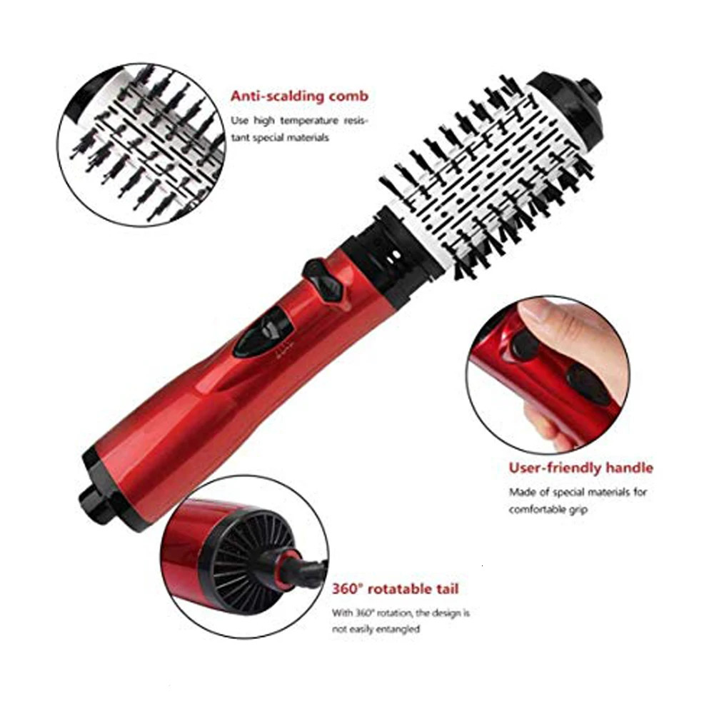 Curling Irons Multifunction Hair Comb Hair Dryer and Volumizer Rotating Roller Brush Salon Air Brush Styler Straightener Curler Comb 231109