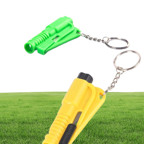 Life Saving Hammer Key Chain Rings Portable Self Defense Emergency Rescue Car Accessories Seat Belt Window Break Tools Safety Glas