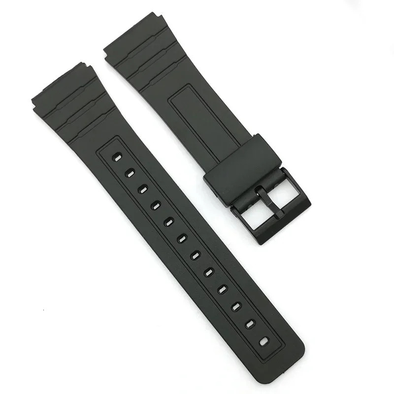 Watch Bands 16mm 18mm 20mm Silicone Watch Strap for Casio W800H Black PU Resin Bracelet SGW400 F91W F84 F105108A158168 AE12001300 231109