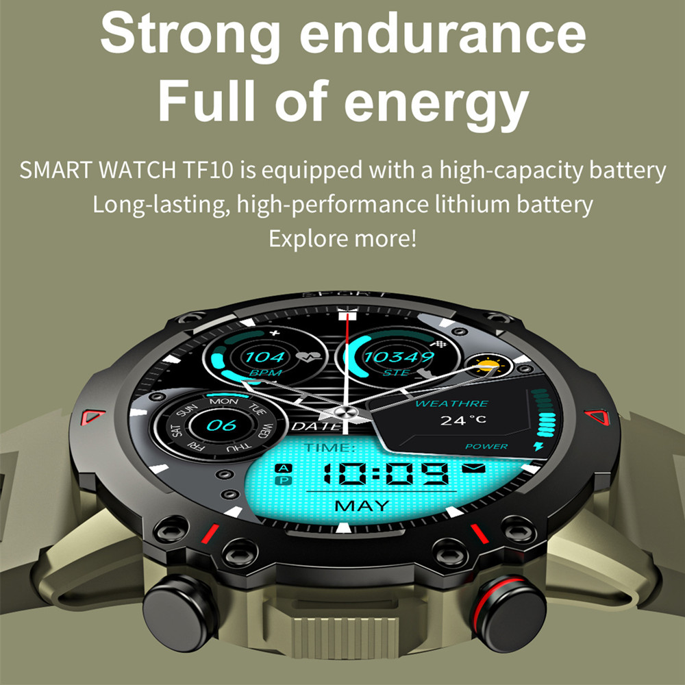 TF10 Pro Smart Watch Men 1.53inch Screen Bluetooth Calling IP67 Waterproof Heart Rate Blood Oxygen Sport Fiess Tracker for Android iOS free shipping