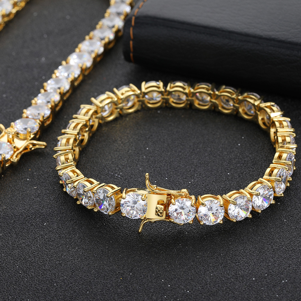 luxury bracelets designer tennis bracelet for women men inlaid 1 row 8MM CZ diamond gold plated womens mens fashion personalize hip hop designer jewel