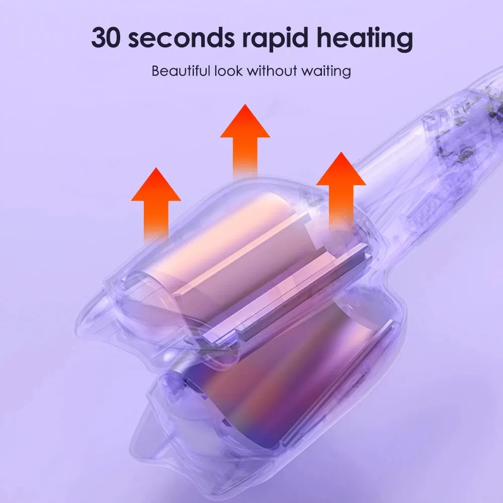 Curling Irons 32mm Cat Ear 2 Barrels Egg Rolls Curling Irons Ceramic Hair Curler For Beach Waves Curling Hair Crimper Waver Hair Styling Tools 231109