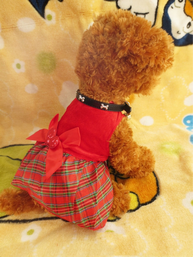 Small Cute Girl Female Dog Dress Mommy Puppy Shirt Skirt Doggie Dresses Pet Summer Clothes Apparel for Dogs and Cats 12 Color Wholesale S A880